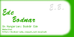ede bodnar business card