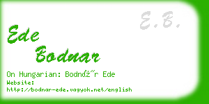 ede bodnar business card